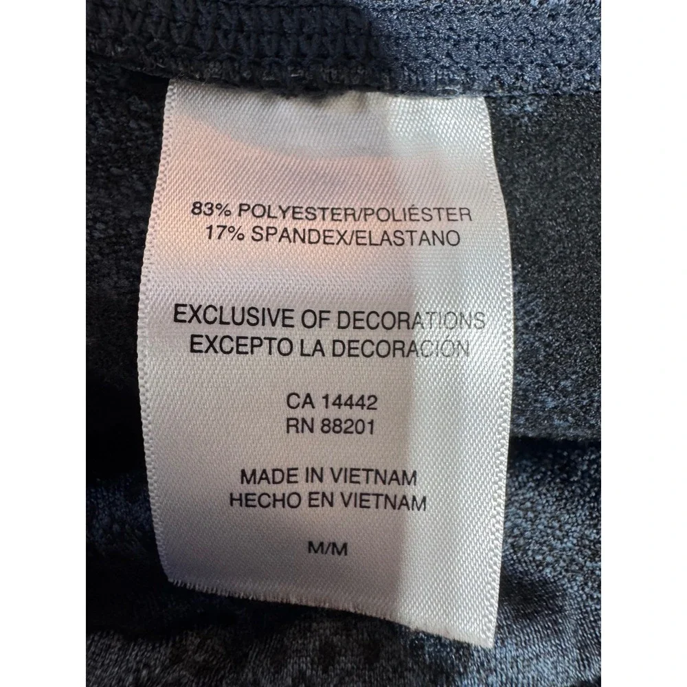 Mondetta Womens Med Gray Camo Activewear Leggings Pockets Workout Athleisure Gym